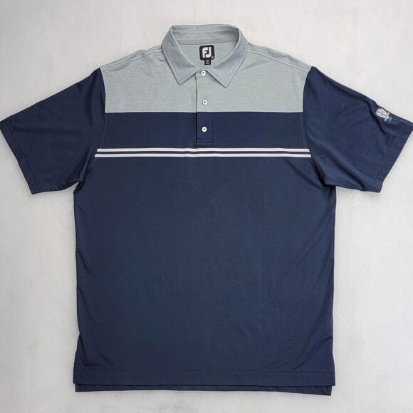 FootJoy Color Block Lisle Performance Golf 4-Way Stretch Breathable XL Polo Mens - Picture 2 of 14